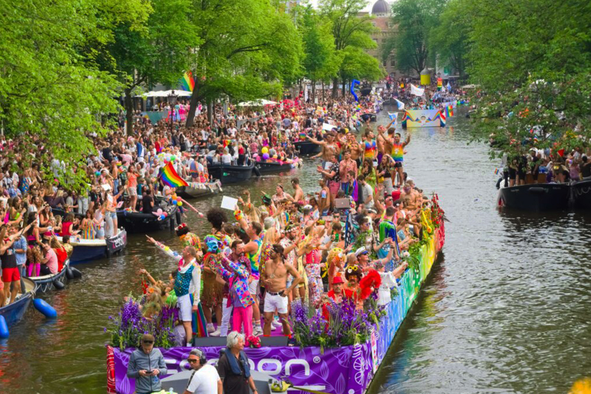 a crowd of people on a boat