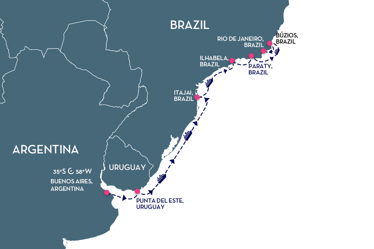 Brazil Cruise Tour To Uruguay & Argentina